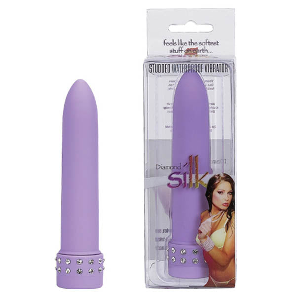 Diamond Silk - Purple 10.15 cm (4'') Vibrator