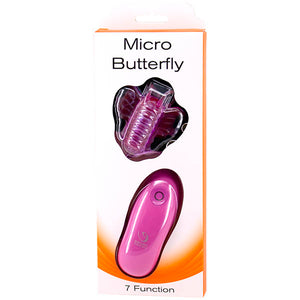 Seven Creations Micro Butterfly - Purple Vibrating Strap-On Butterfly Clit Stimulator