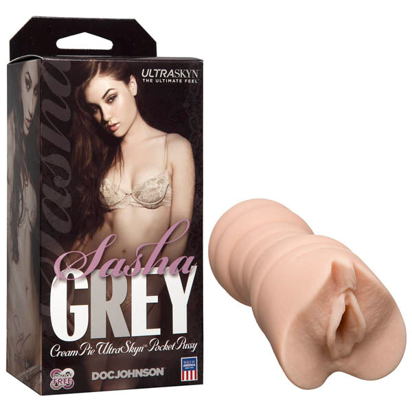 Sasha Grey Cream Pie Pocket Pussy - Flesh Vagina Stroker