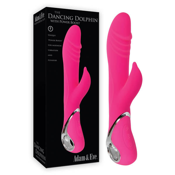 Adam & Eve The Dancing Dolphin - Pink 22.9 cm (9'') USB Rechargeable Dolphin Vibrator with Power Boost