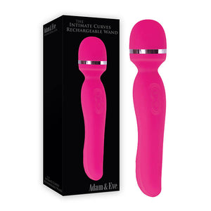 Adam & Eve Intimate Curves Rechargeable Wand - Pink 19.7 cm (7.75'') USB Rechargeable Massage Wand