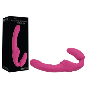 Adam & Eve Eve's Vibrating Strapless Strap-On - Pink 22 cm (8.75'') USB Rechargeable Strapless Strap-On