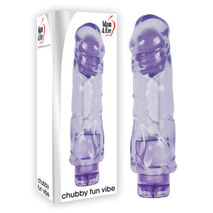 Adam & Eve Chubby Fun Vibe - Purple 22.9 cm (9'') Thick Vibrator