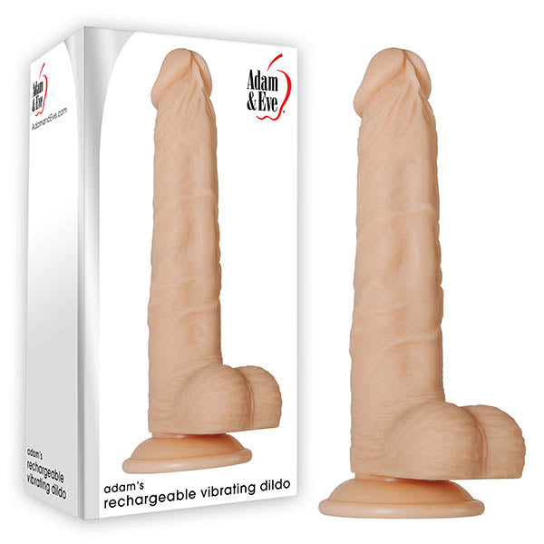 Adam & Eve Adam's Rechargeable Vibrating Dildo - Flesh 23 cm (9'') USB Rechargeable Vibrating Dong