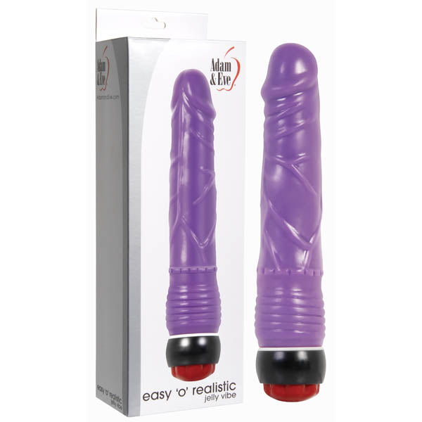 Adam & Eve Easy O Realistic Jelly Vibe - Purple 19 cm (7.5'') Vibrator