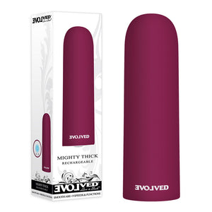 Evolved Mighty Thick - Burgundy Red 9 cm USB Rechargeable Bullet