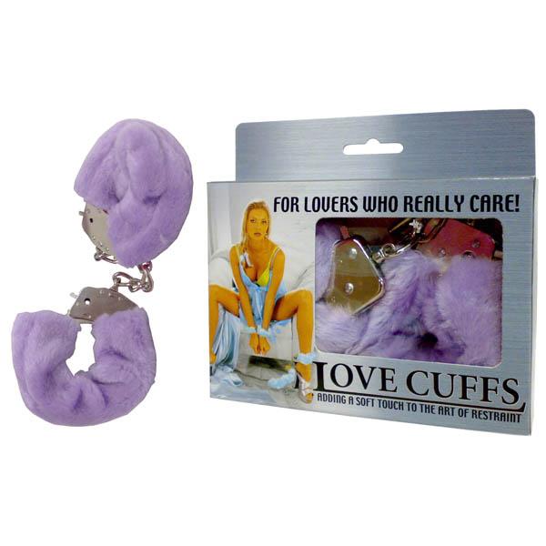 Love Cuffs - Purple Fluffy Hand Cuffs