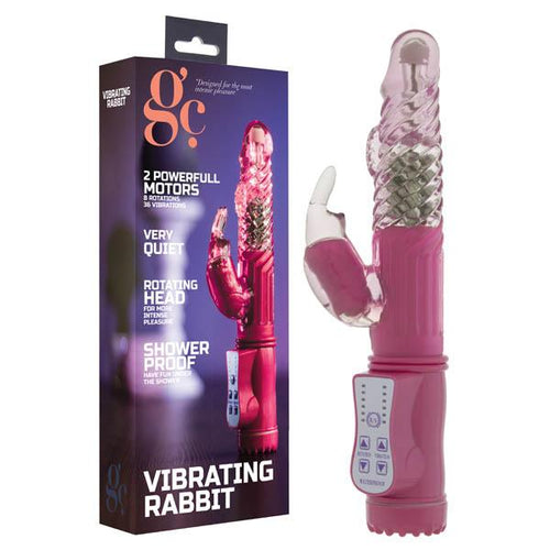 GC. Vibrating Rabbit - Pink 22 cm Rabbit Pearl Vibrator