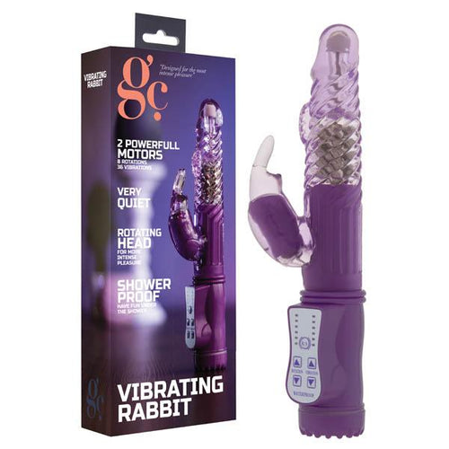 GC. Vibrating Rabbit - Purple 22 cm Rabbit Pearl Vibrator