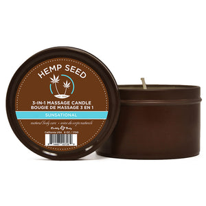 Hemp Seed 3-In-1 Massage Candle - Sunsational (Italian Bergamot, Juniper Berries & White Wood)- 170 g