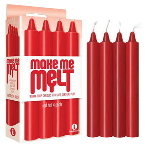 Make Me Melt Drip Candles - Red Hot Drip Candles - 4 Pack