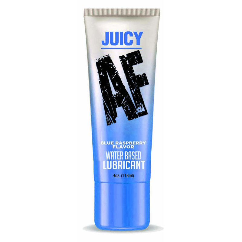 Juicy AF - Blue Raspberry - Blue Raspberry Flavoured Water Based Lubricant - 120 ml Tube