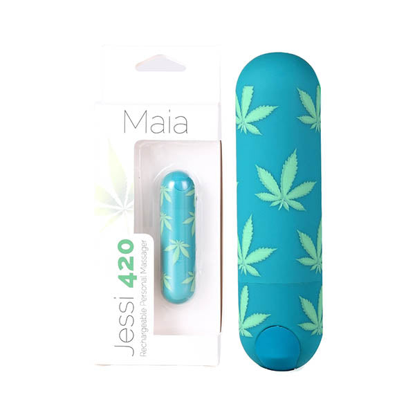 Maia Jessi 420 - Emerald Green 7.6 cm USB Rechargeable Bullet