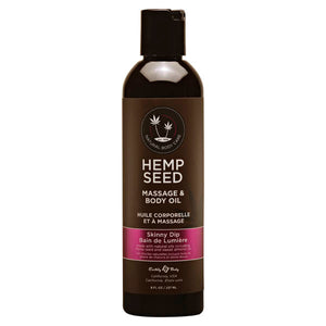 Hemp Seed Massage & Body Oil - Skinny Dip (Vanilla & Fairy Floss) Scented - 237 ml Bottle