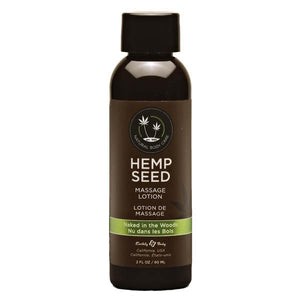 Hemp Seed Massage Lotion - Naked In The Woods (White Tea & Ginger) Scented - 59 ml Bottle