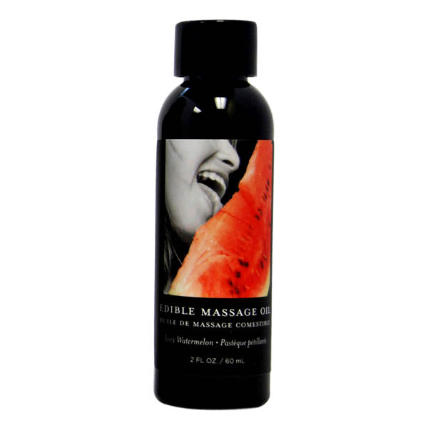 Edible Massage Oil - Juicy Watermelon Flavoured - 59 ml Bottle