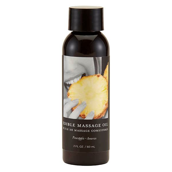 Edible Massage Oil - Pineapple Flavoured - 59 ml Bottle