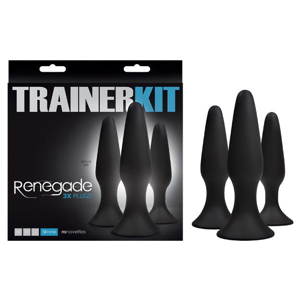 Renegade Sliders Trainer Kit - Black Butt Plugs - Set of 3