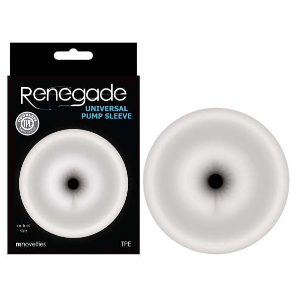 Renegade Universal Pump Sleeve - Clear Ass-Shaped Penis Pump Sleeve