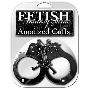 Fetish Fantasy Series Anodized Cuffs - Black Metal Restraints