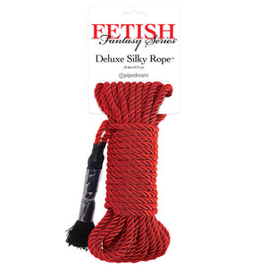 Fetish Fantasy Series Deluxe Silky Rope - Red Bondage Rope - 9.75 m Length