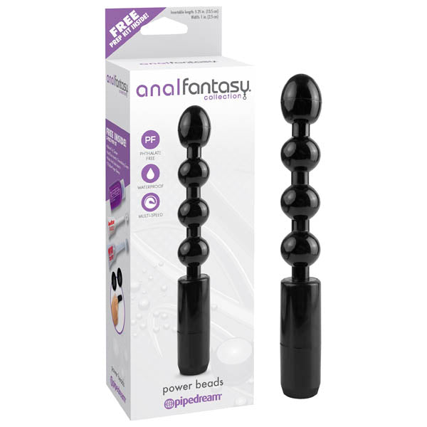 Anal Fantasy Collection Power Beads - Black 12 cm (4.75'') Vibrating Anal Cord