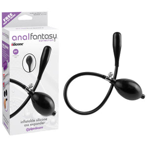 Anal Fantasy Collection Inflatable Silicone Ass Expander - Black Inflatable Anal Probe