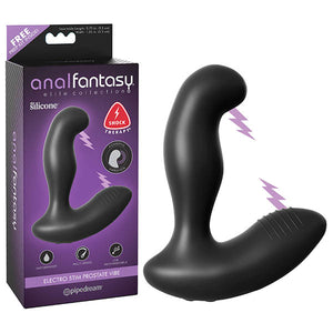 Anal Fantasy Elite Electro Stim Prostate Vibe - Black 13.3 cm (5.25'') Vibrating Prostate Massager with E-Stim