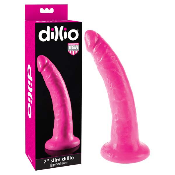 Dillio 7'' Slim - Pink 17.8 cm Dong
