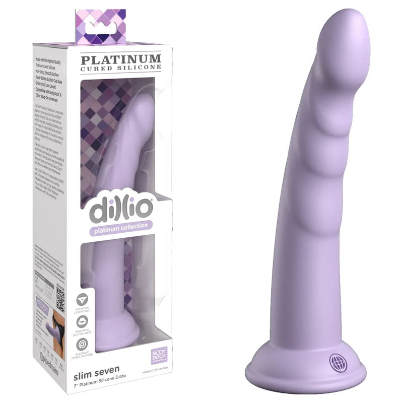 Dillio Platinum Slim Seven - Purple - Purple 17.8 cm (7'') Dong