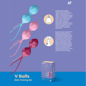 Satisfyer V Balls - Coloured Weighted Kegel Balls - Set of 3