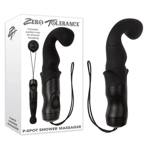 Zero Tolerance P-Spot Shower Massager - Black 19.7 cm (7.75'') Prostate Vibrator