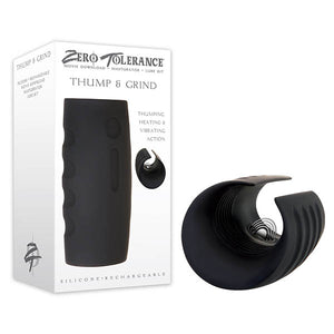 Zero Tolerance Thump & Grind - Black USB Rechargeable Male Masturbator Sleeve